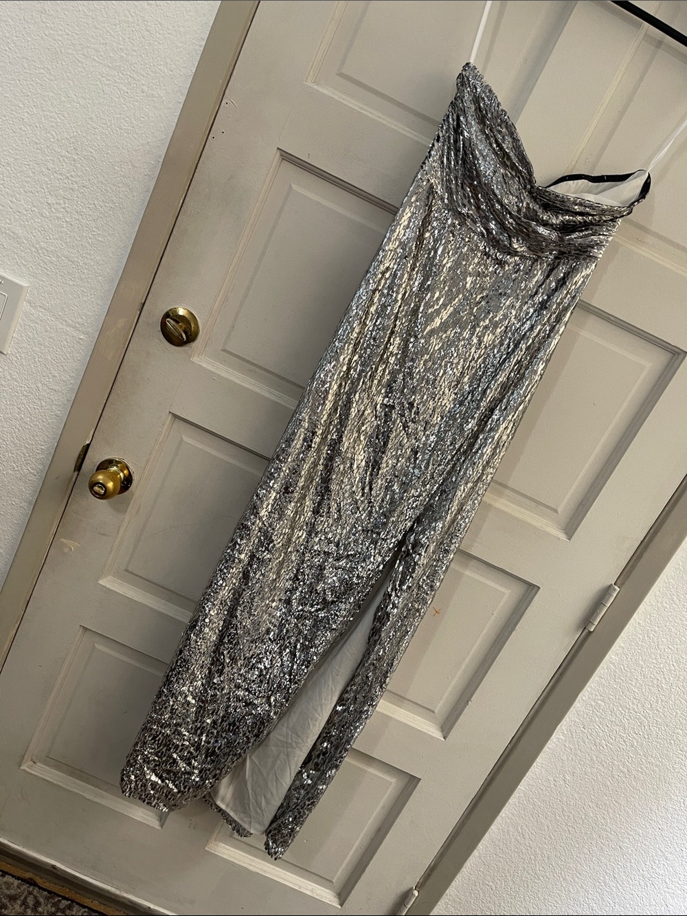 Silver Sequin Maxi Dress - Sparkling Strapless Evening Gown